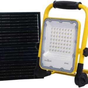 Holofote Solar Portátil 1000lm c/ Painel Solar e Bateria (Amarelo) - REXER