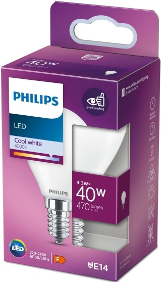 Lâmpada LED E14 4,3W 4000K 470 Lm - PHILIPS