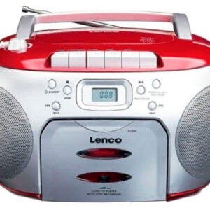 Rádio Portátil SCD 420 c/ Leitor de CDs e Cassete (Vermelho) – LENCO