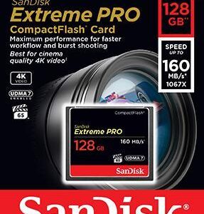 Cartão de Memória Extreme Pro CF 128GB - SANDISK