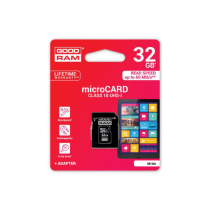 Micro Sdhc 32Gb Class10 + Adaptador Goodram Slim - Retail