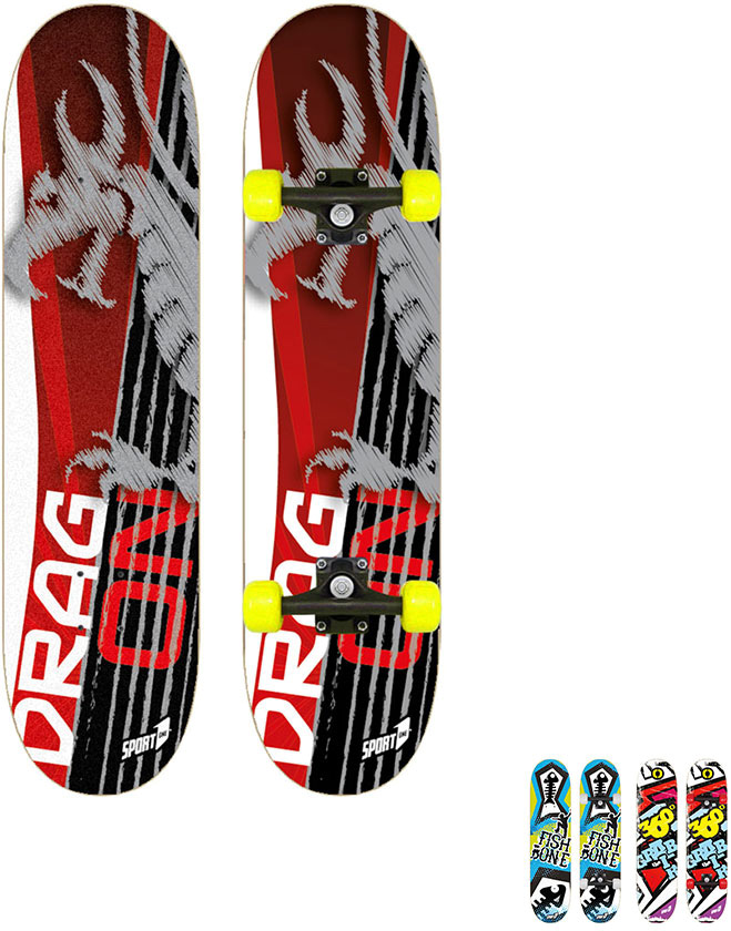 Skateboard Double 3 Sort. 50 Kg - SPORT ONE