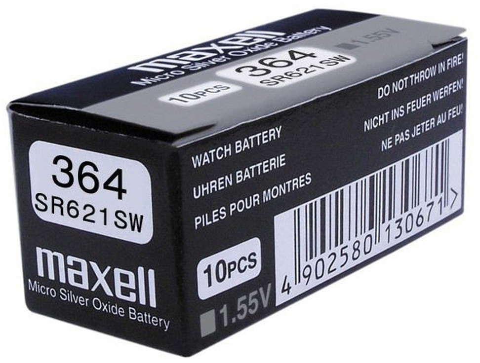 Pilha p/ Relógio SR621SW(364) 1.55V - MAXELL