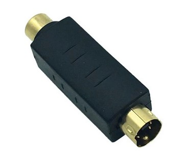 Ficha Adaptadora Mini DIN 4 Macho - RCA Fêmea - FONESTAR