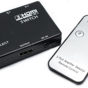 Comutador HDMI Matrix 3 Entradas – 1 Saída c/ Comando