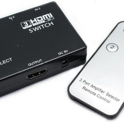 Comutador HDMI Matrix 3 Entradas - 1 Saída c/ Comando
