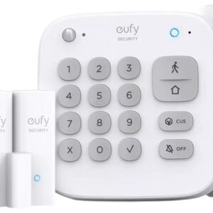 Kit Alarme 5-EM-1 c/ HomeBase/Keypad/Sensor PIR/2 Sensores de Abertura (Branco) – EUFY