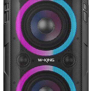 Coluna Bluetooth Portátil 80W T9-2 (Preto) – W-KING