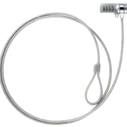 Cadeado Segurança p/ Portátil c/ Combinação Prateado (1.5m) - TOOQ