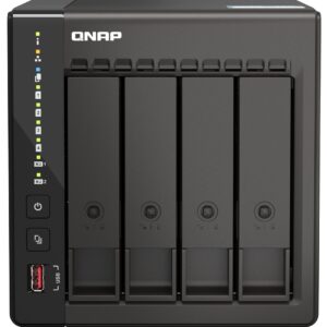 NAS TS-453E 4 Bay Tower Ethernet LAN 8GB QTS (Preto) – QNAP