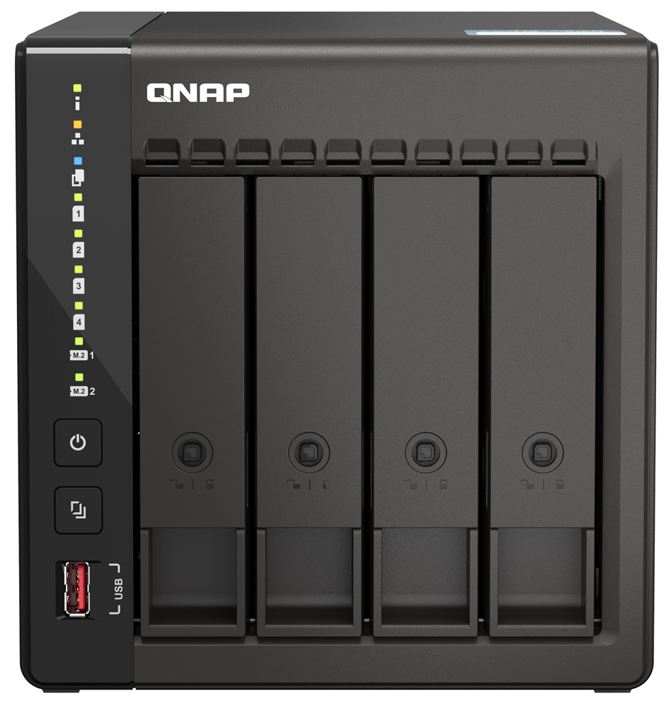 NAS TS-453E 4 Bay Tower Ethernet LAN 8GB QTS (Preto) - QNAP