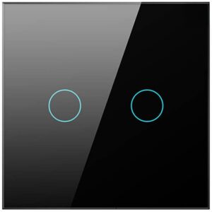 Interruptor Inteligente TS02-EU-B2 2 Canais WiFi Tuya (Preto) - AVATTO
