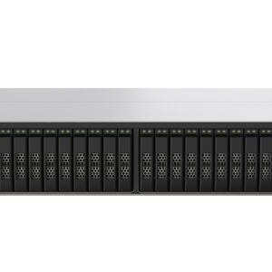 NAS p/ Rack (2U) TS-H2490FU Ethernet LAN (Preto/Inox) - QNAP