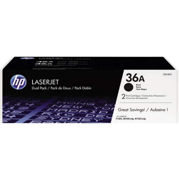 Toner Original HP nº36A Multipack 2x Preto