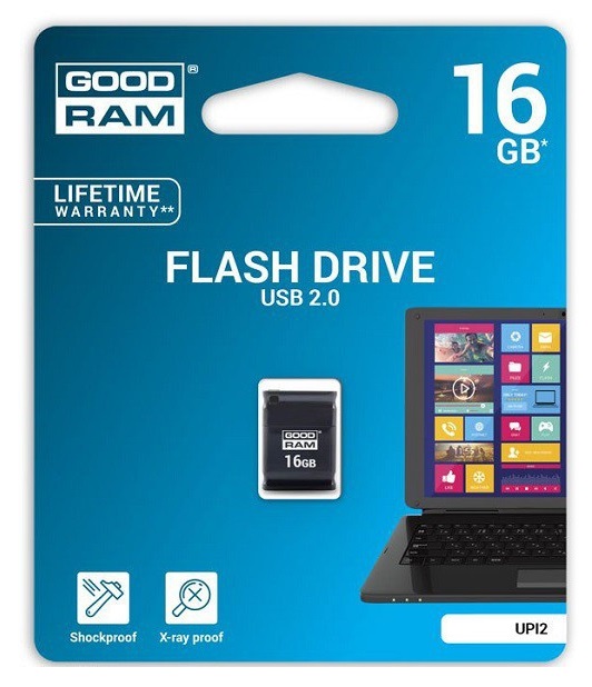 Pen Drive USB2.0 16GB UPI2 (Preto) - GOODRAM