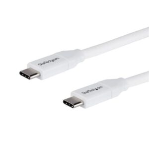 Cabo USB C Macho - Macho (2 mts) Branco - STARTECH