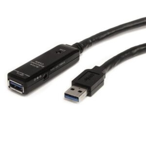 Cabo USB A Macho - Fêmea (3 mts) Preto - STARTECH