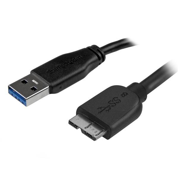 Cabo USB A Macho - Micro-USB B Macho (50 cm) Preto - STARTECH