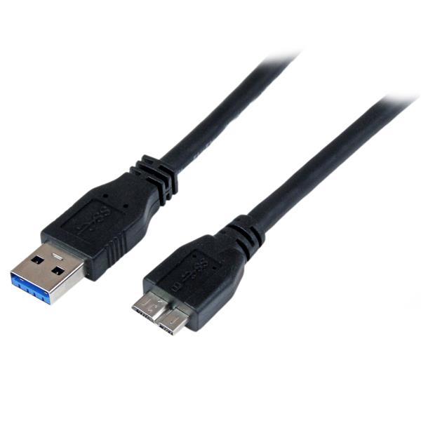 Cabo USB A Macho - Micro-USB B Macho (1 m) Preto - STARTECH