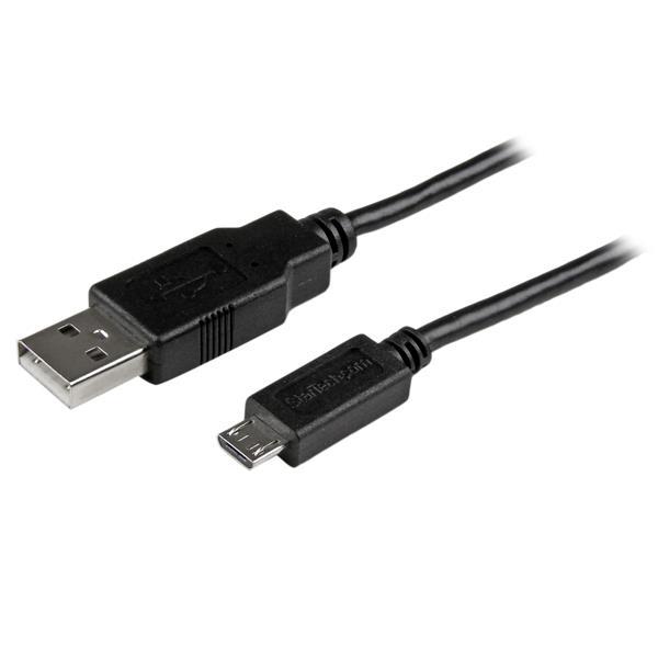 Cabo USB A Macho - Micro-USB B Macho Preto (50 cm) - STARTECH
