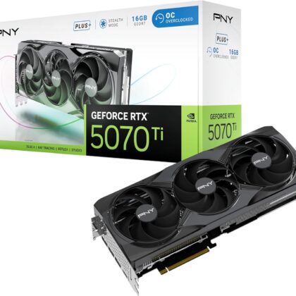 Placa Gráfica NVIDIA GeForce RTX 5070 Ti Blackwell Overclocked Triple Fan Plus GDDR7 DLSS4 - PNY