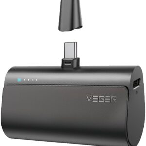 Mini PowerBank 5000mAh USB-C (Preto) - VEGER