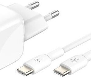Carregador Boost Charge 1x USB-C 30W c/ Cabo USB-C 1mts (Branco) – BELKIN