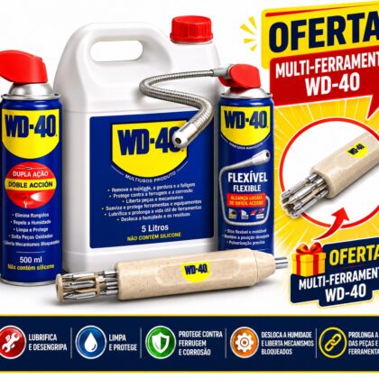 Pack Lover XL (Spray Dupla Ação 500ml + Spray Flexível 400ml + Garrafão 5L c/ Pulverizador) - WD-40