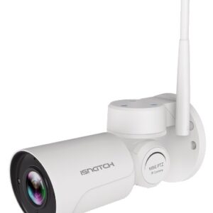 Câmara IP Wi-Fi PTZ Motorizada HD c/ Detecção Movimento e Gravação microSD (Interior/Exterior)