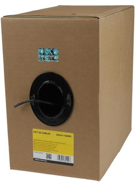 Bobine de Cabo de Rede Cat5e U/UTP Preto (305 mts) - STARTECH
