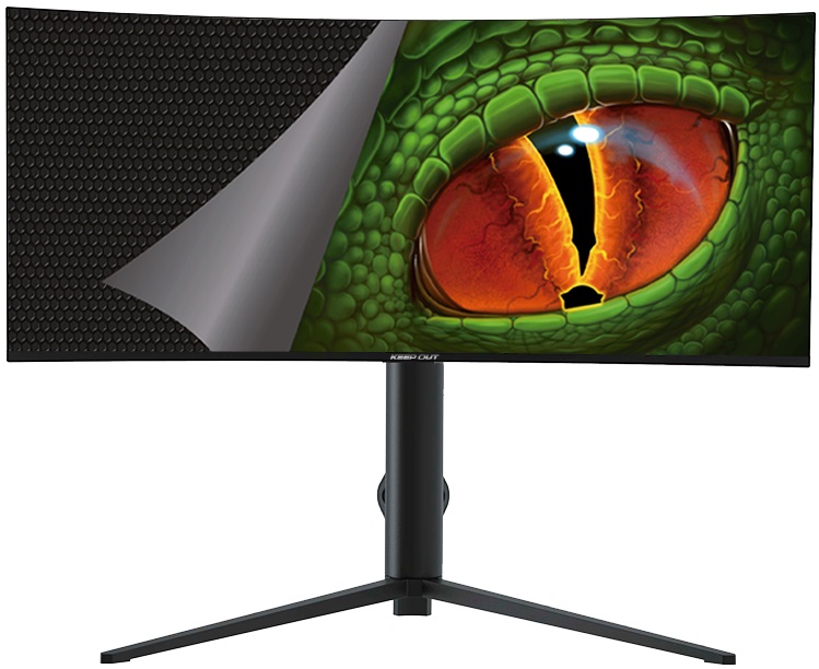 Monitor 34 XGM34UW LED UltraWide Quad HD (Preto/Vermelho) - KEEP OUT
