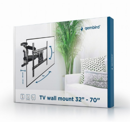 Suporte de Parede TV Inclinável e Giratório 32"-70" 40Kg