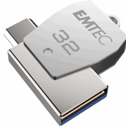 Pen Drive Emtec Dual T250 Usb2.0 + Micro Usb 32Gb