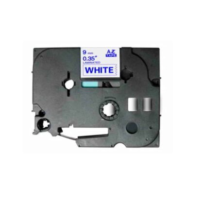 Fita Compatível Brother TZe223 Laminada Texto azul sobre fundo branco - 9mm x 8 metros