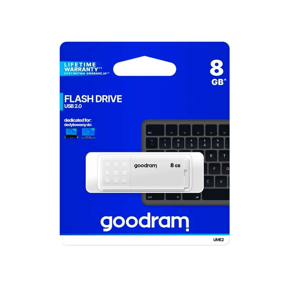 Pen Drive Goodram 8Gb UME2 Usb 2.0 Branca