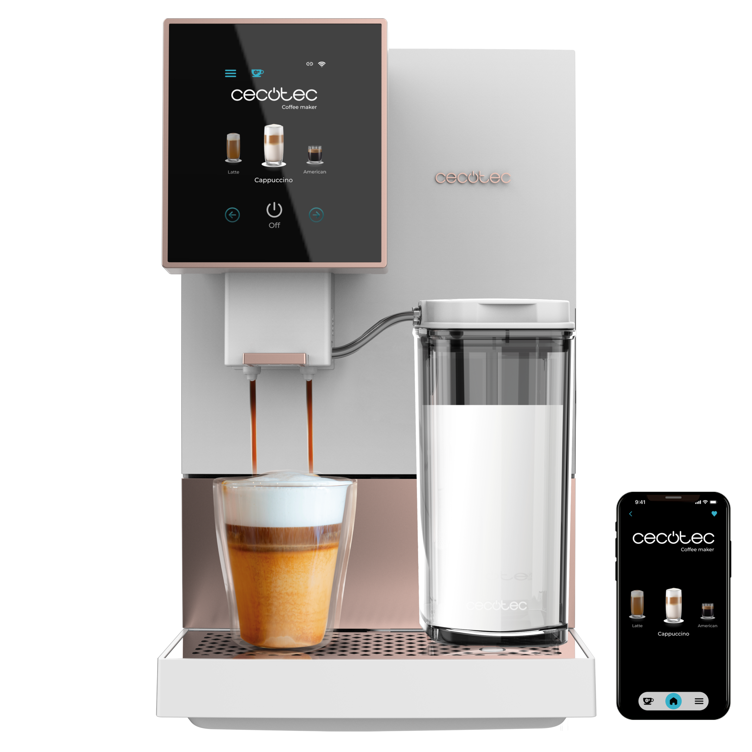 Cremmaet Compactccino Connected White Rose